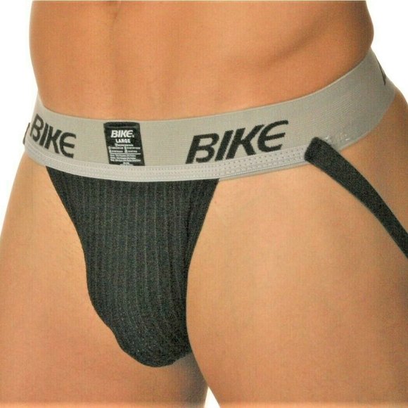 COPY - NOS ORIGINAL BIKE 2XL BLACK SWIM AND TRACK JOCK STRAP 2" WAISTBAND FITS … - Picture 3 of 3